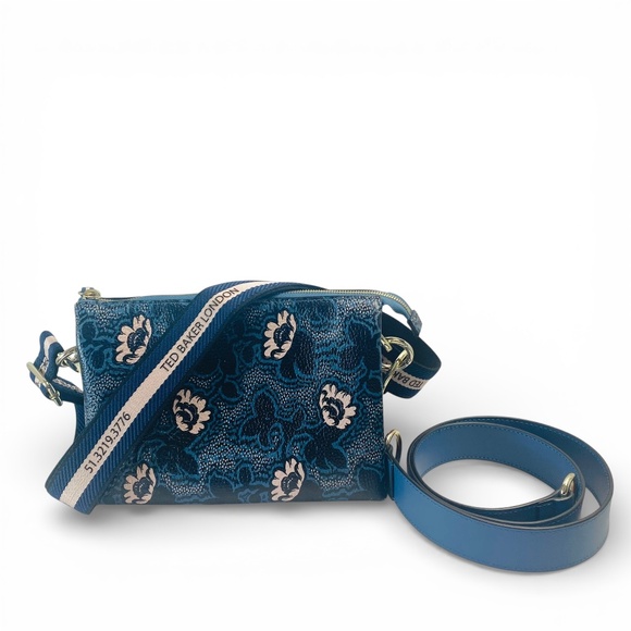 TED BAKER Darliey Leather Shoulder Crossbody Double Strap Bag